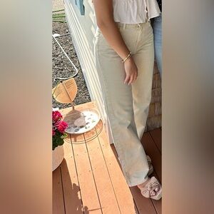 Zara High Rise Straight Leg Jeans